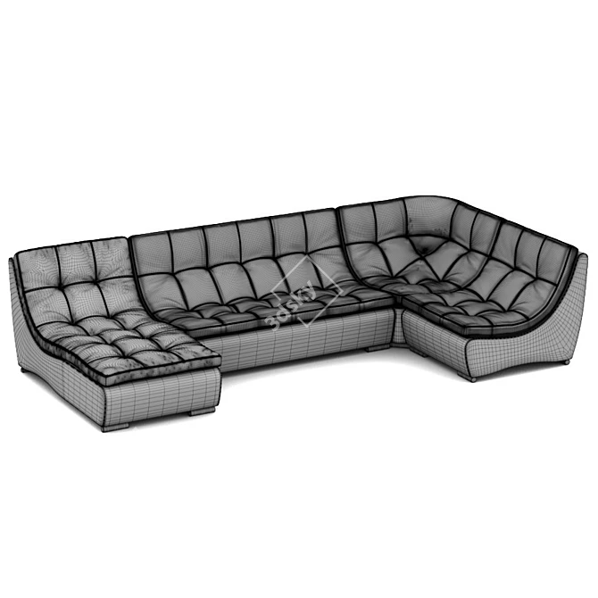Eco York Divan: Premium Quality Furniture 3D model image 3