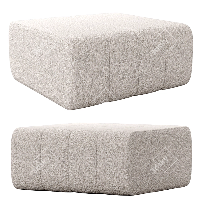 Cooper 36 Boucle Ottoman: Sleek and Stylish 3D model image 2