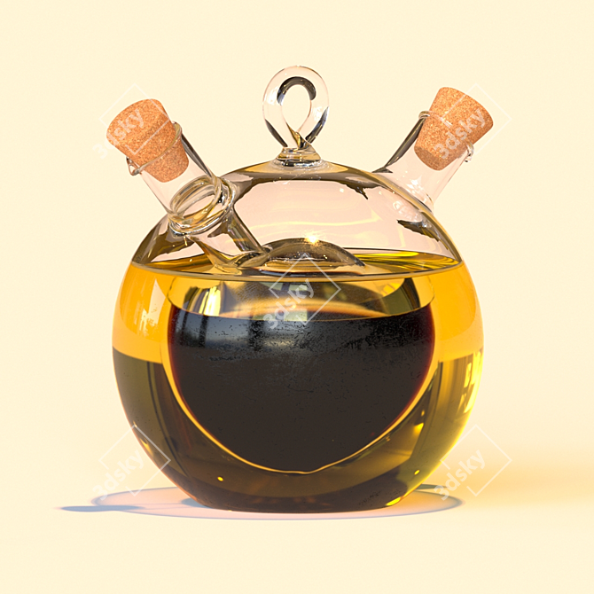 Elegant Oil & Vinegar Dispensers 3D model image 4