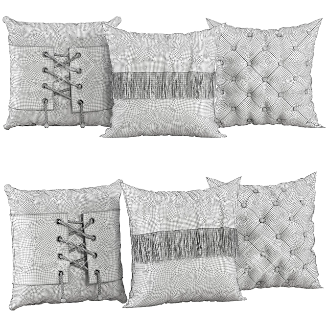 Elegant 2014 Decorative Pillows 3D model image 2