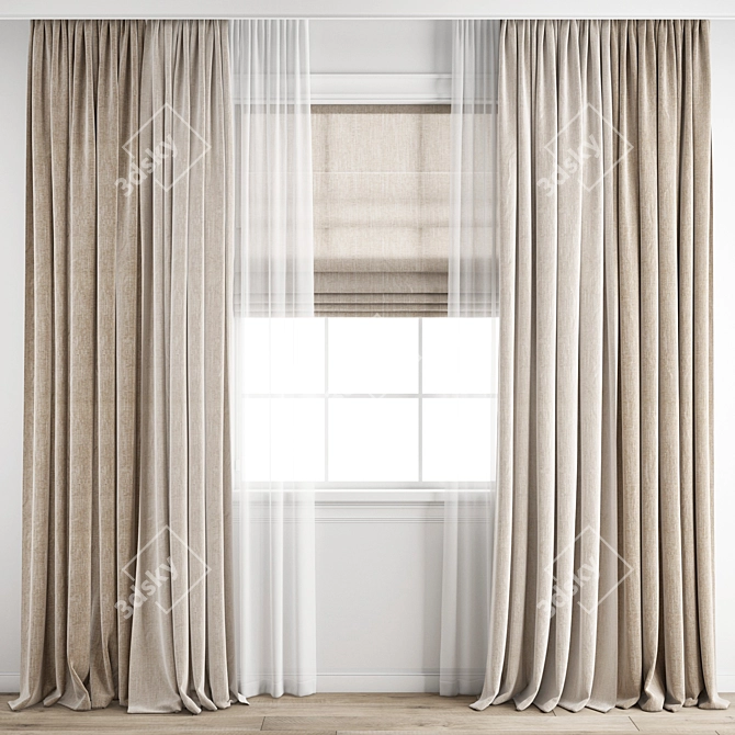 Poly Curtain - 3D Model Set 3D model image 1