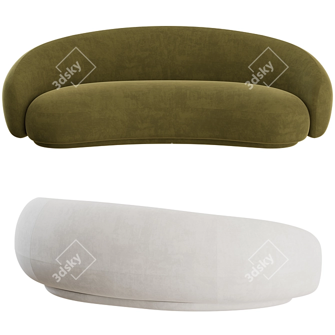Modern Tacchini Julep 3-Seater Sofa 3D model image 6