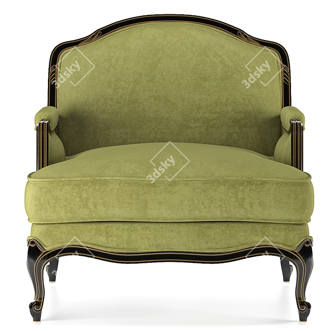 Vintage Style Armchair: Classic Elegance 3D model image 2