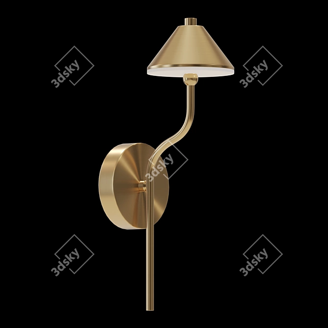 Title: Conical Wall Lamp - Lampatron GENRE 3D model image 3