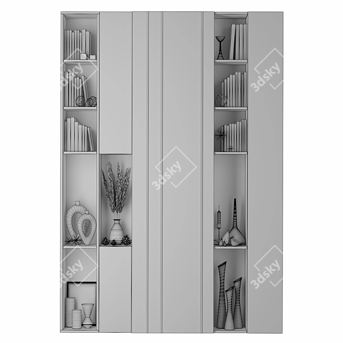 Spacious Shelves Cabinet: 2600x1800x300mm 3D model image 4