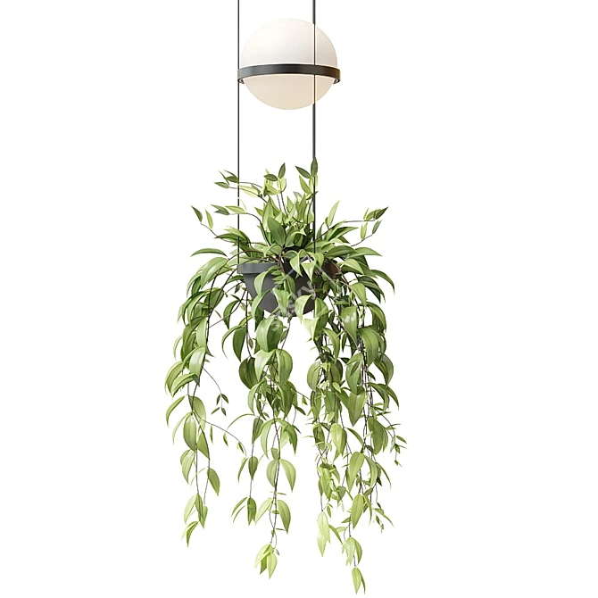 Palma Pendant Lamp: Elegant Illumination with a Touch of Nature 3D model image 3