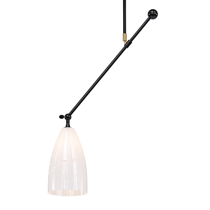 Elegant Slope Pendant Light 3D model image 1