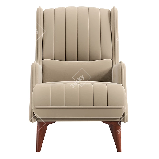 Elegant Bolero Armchair - Modern Design & PBR Materials 3D model image 2