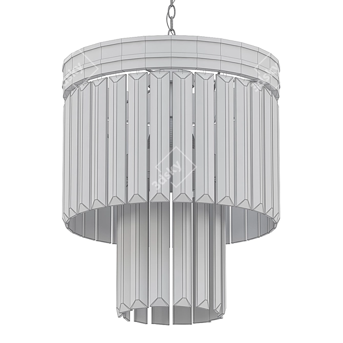Clear Glass Pendant Lamp: Odeon Sophistication 3D model image 2