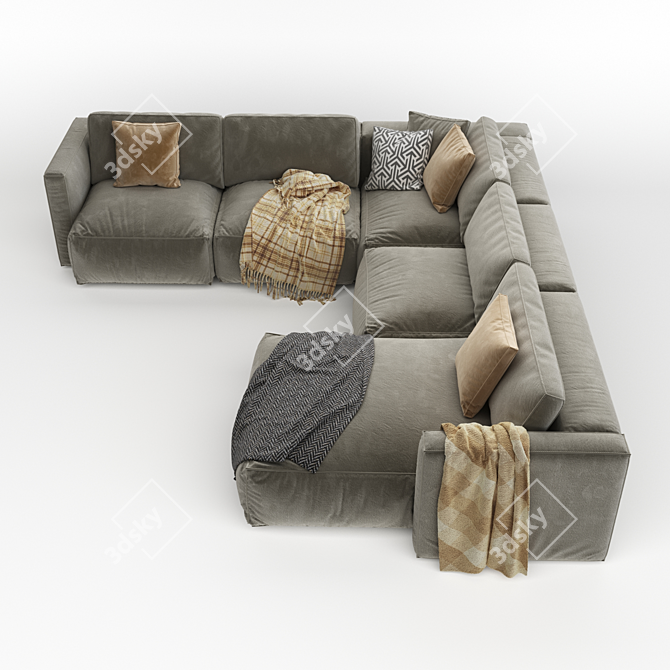 Clouds in the Sky Sofa 3D model image 3