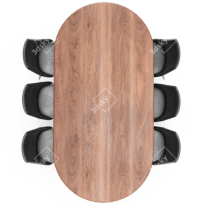 Scalloped Jewel Dining Table 3D model image 2