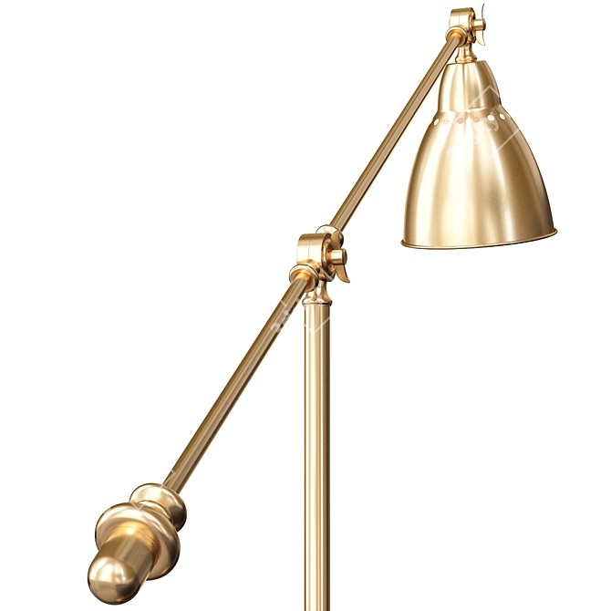 Modern Copper Floor Lamp 3D model image 3
