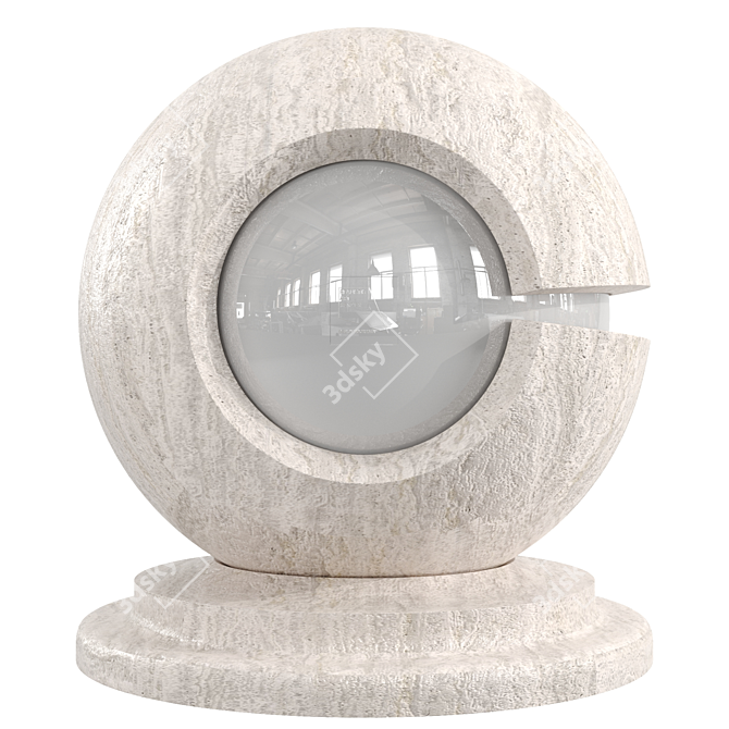 Cream Concrete: PBR Material HD Texture 3D model image 3