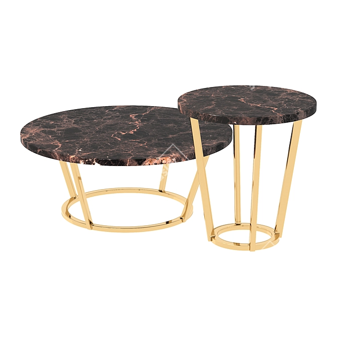Loft-Concept Serker Coffee & Side Table 3D model image 2