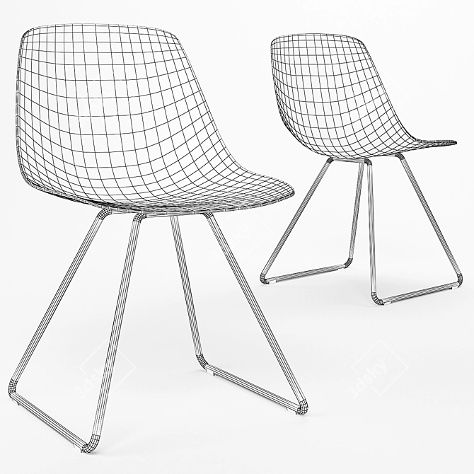 Sleek Lapalma Miunn Chair 3D model image 6