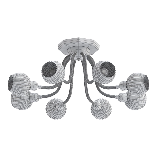 Elegant Citilux Popurri Chandelier 3D model image 2