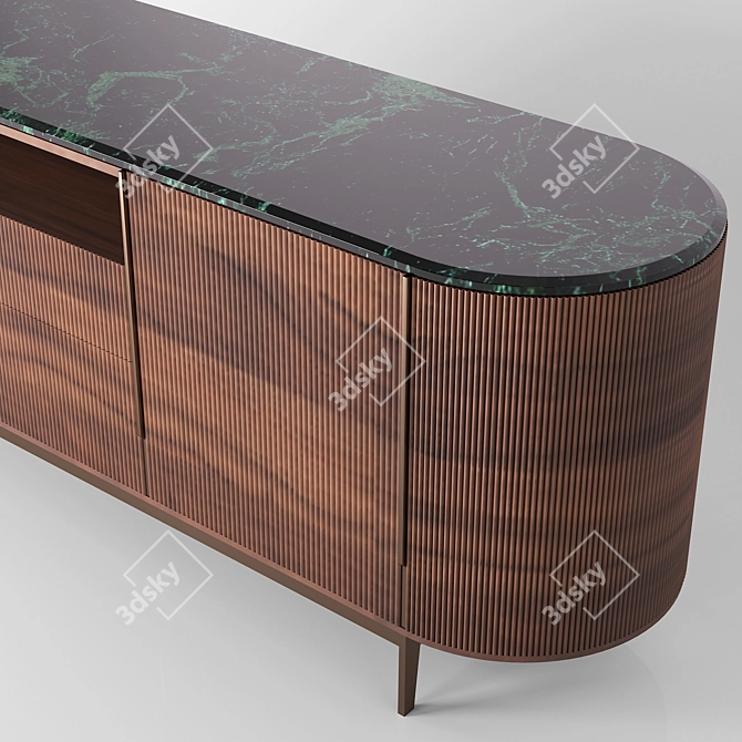 Sleek Gallotti & Radice KUMI Credenza 3D model image 2