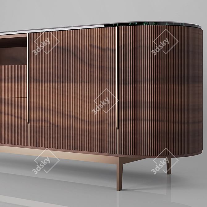 Sleek Gallotti & Radice KUMI Credenza 3D model image 3