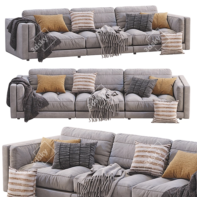 Flexform Lucien Sofa: Stylish & Versatile 3D model image 1
