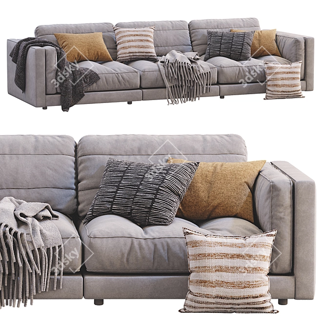 Flexform Lucien Sofa: Stylish & Versatile 3D model image 2