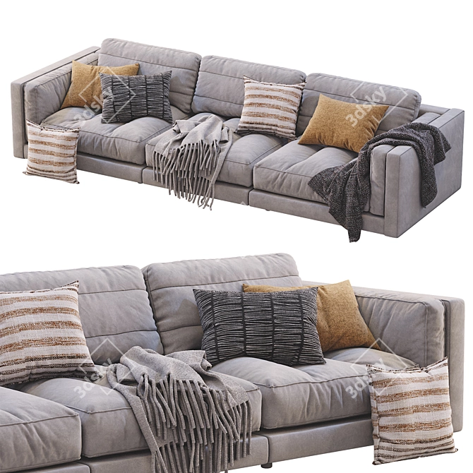 Flexform Lucien Sofa: Stylish & Versatile 3D model image 3