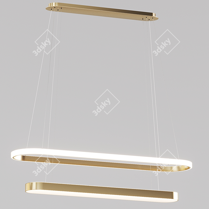 Elegant Hanging Lamp - L 75cm 3D model image 3