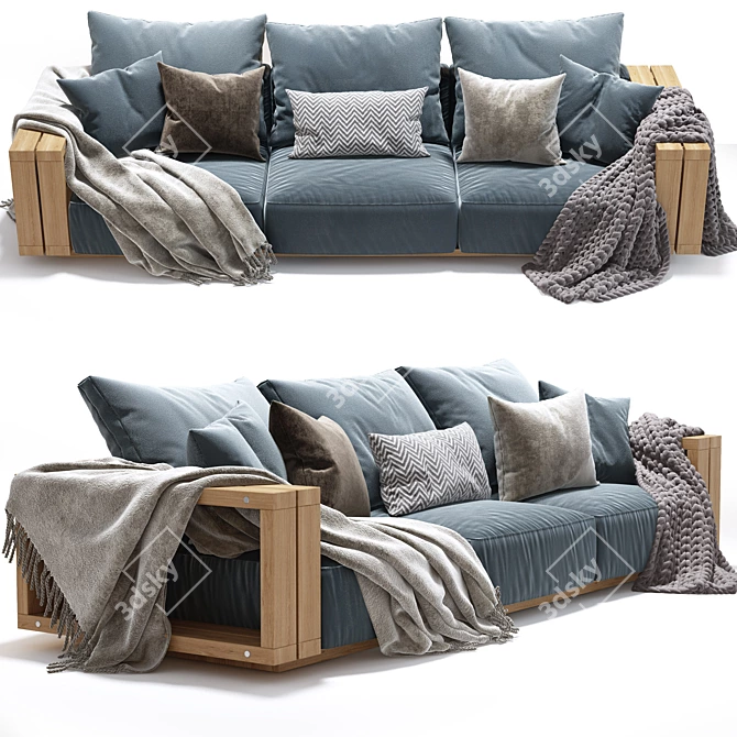 Flexform Grandemare Outdoor Sofa Set 3D model image 2