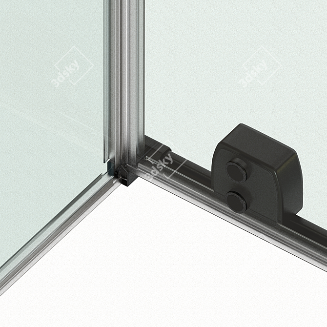 Furo KDJ - Elegant, Transparent Shower Cabin 3D model image 6