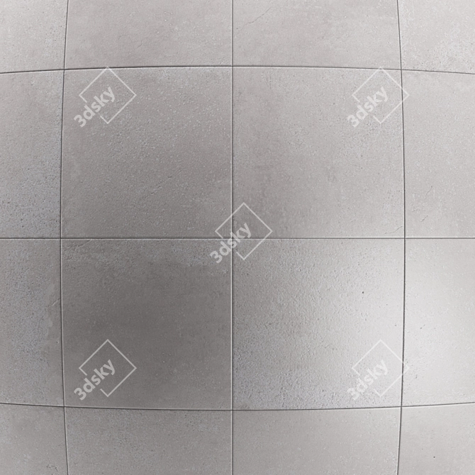 Planet Gray Concrete Tile - High-quality Seamless Texture 3D model image 2