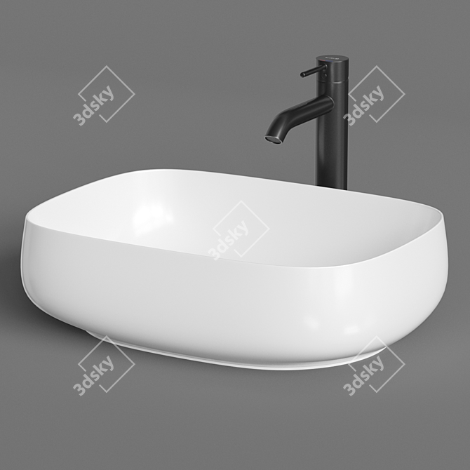 Elegant ArtCeram COGNAC Washbasin 3D model image 2