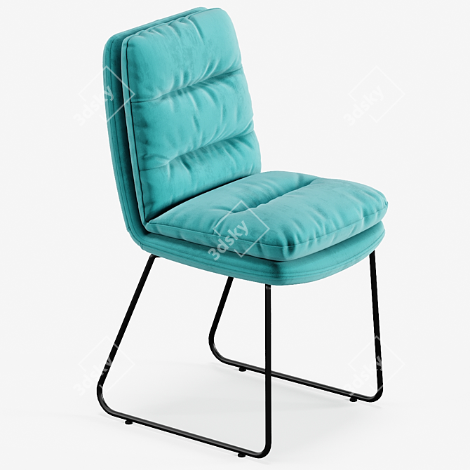 AROOMA Soft Chair: Comfort in Style 3D model image 2