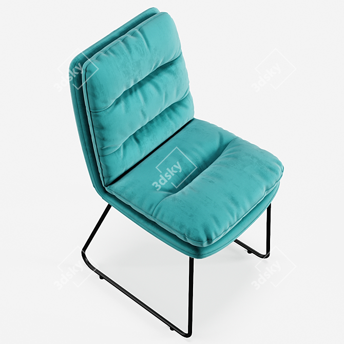 AROOMA Soft Chair: Comfort in Style 3D model image 4