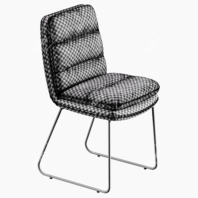 AROOMA Soft Chair: Comfort in Style 3D model image 5