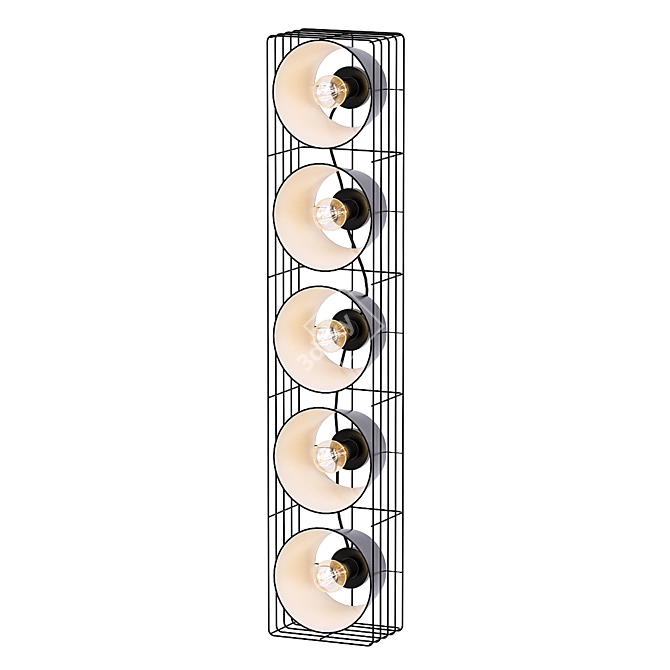 Sleek Black Floor Lamp 3D model image 1