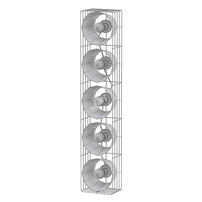 Sleek Black Floor Lamp 3D model image 2