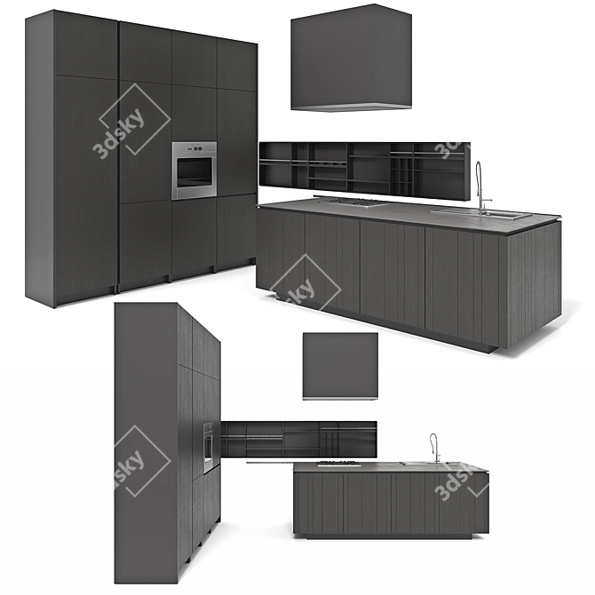 Sleek & Stylish Kitchens ARTEX 3D model image 1