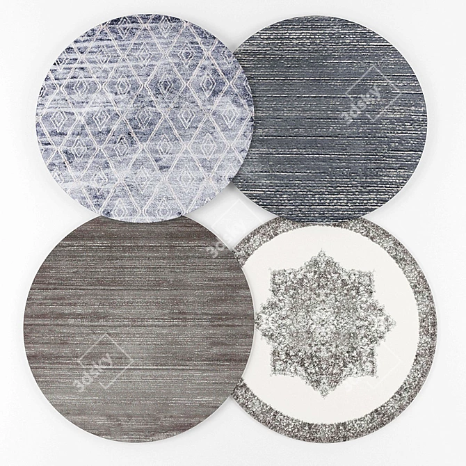 Modern Round Rugs Collection 3D model image 1