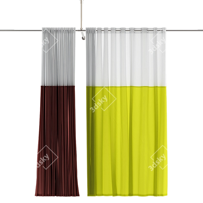 Medical Privacy Curtains 3D model image 3