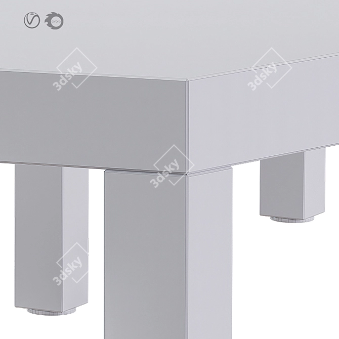 Modern Minimalist Lack Side Table 3D model image 6