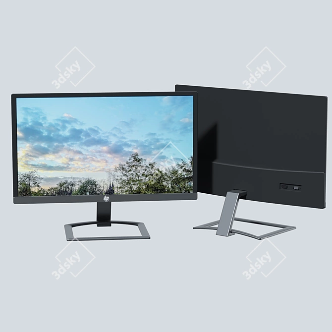 HP 21.5" Widescreen LCD Monitor 3D model image 1