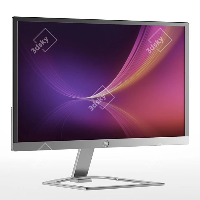 HP 21.5" Widescreen LCD Monitor 3D model image 4