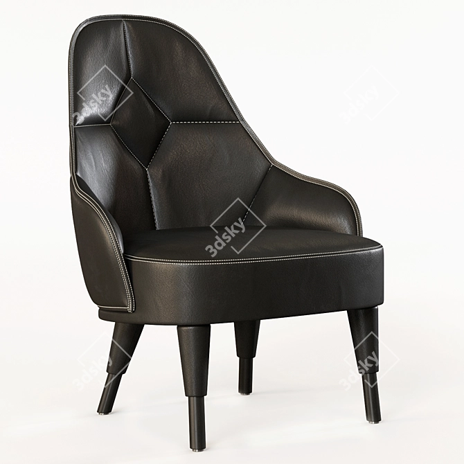 Elegant Emma Chair: Stylish Design & Unparalleled Comfort 3D model image 2