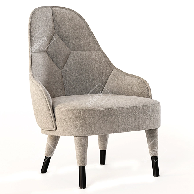 Elegant Emma Chair: Stylish Design & Unparalleled Comfort 3D model image 3