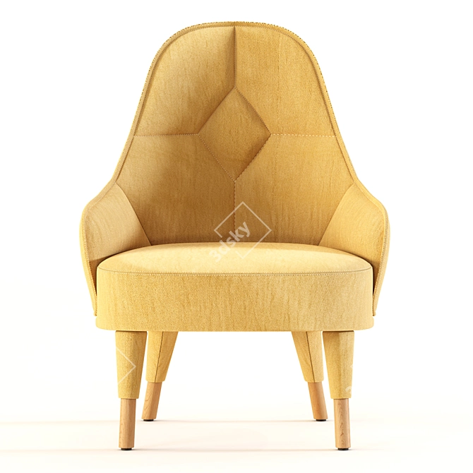 Elegant Emma Chair: Stylish Design & Unparalleled Comfort 3D model image 5