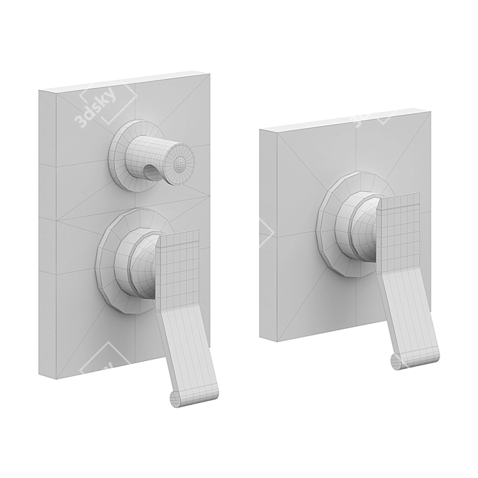 Stella Casanova Wall Mount Faucet 3D model image 2