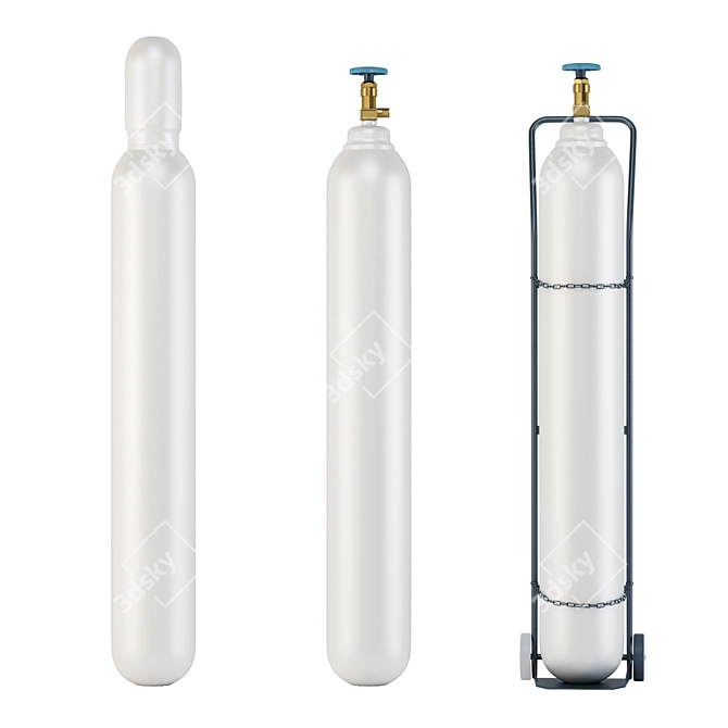 Portable Oxygen Capsule: Essential Hospital Equipment 3D model image 2