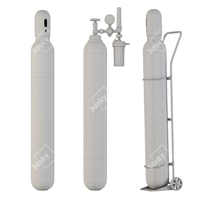 Portable Oxygen Capsule: Essential Hospital Equipment 3D model image 4