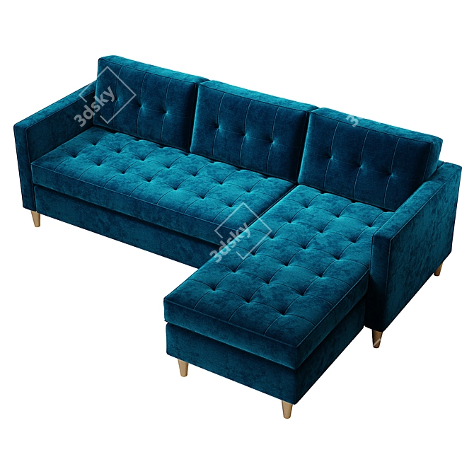 Sagunto Corner Sofa Bed 3D model image 2