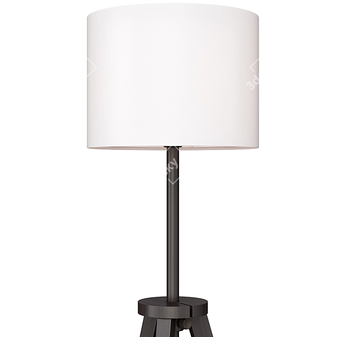 Lauters Floor Lamp - Elegant Brown Oak and White Design 3D model image 2