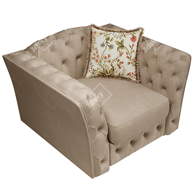 Cozy Comfort: Simpatico Armchair 3D model image 3